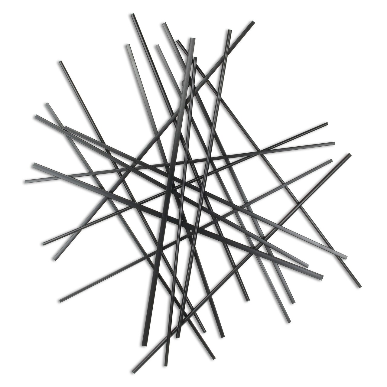 Contemporary Home Living 35" Black Large Linear Bars Abstract Wall Decoration